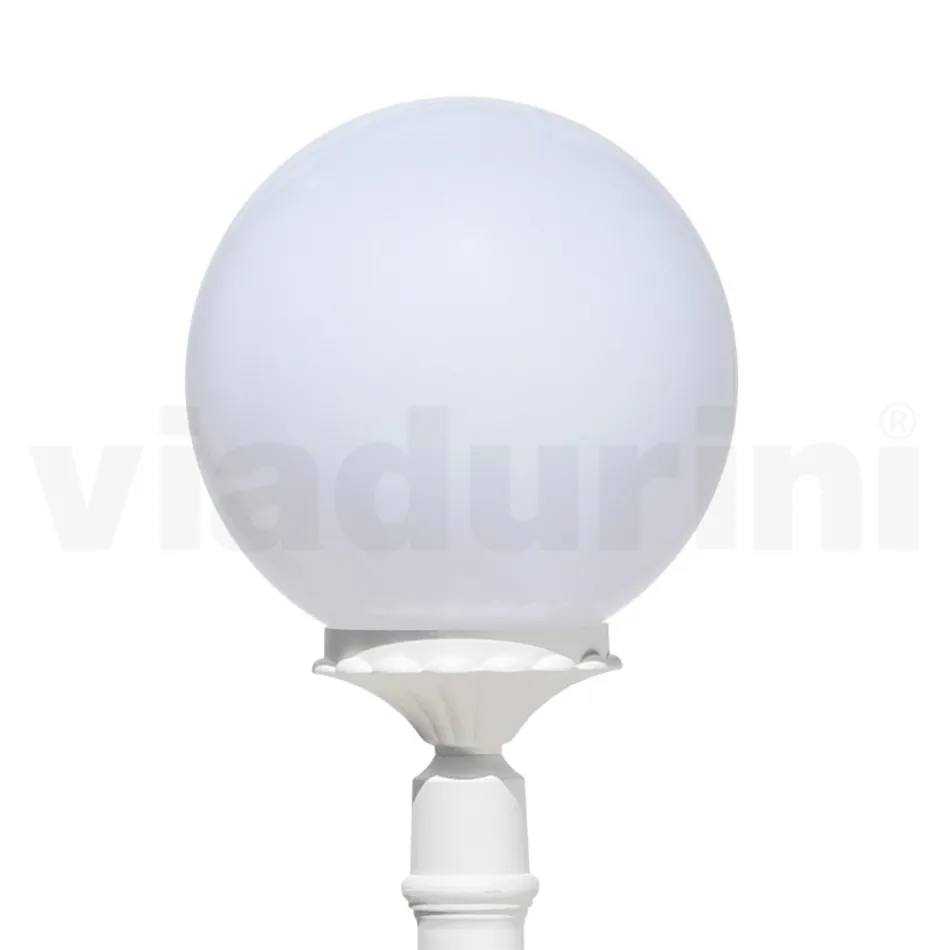 172 cm tall street lamp in white acrylic and aluminum made in Italy - Trovabianco Viadurini