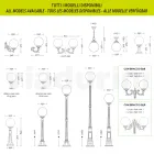 172 cm tall street lamp in white acrylic and aluminum made in Italy - Trovabianco Viadurini