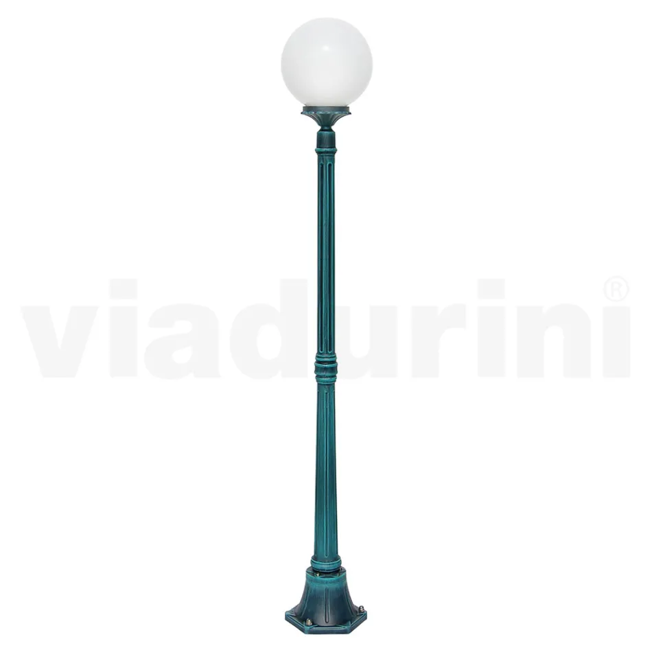 172 cm tall street lamp in black acrylic and aluminum made in Italy - Trovanero Viadurini