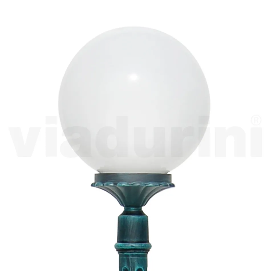 172 cm tall street lamp in black acrylic and aluminum made in Italy - Trovanero Viadurini