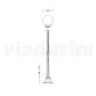 172 cm tall street lamp in black acrylic and aluminum made in Italy - Trovanero Viadurini
