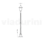 178 cm tall street lamp in Anthracite Glass and Aluminum Made in Italy - Scintilla Viadurini