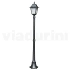 178 cm tall street lamp in Anthracite Glass and Aluminum Made in Italy - Scintilla Viadurini