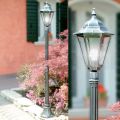 179 cm tall garden lamp in glass and 5 aluminum finishes - Pinako