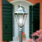 179 cm tall garden lamp in glass and 5 aluminum finishes - Pinako Viadurini