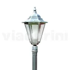 179 cm tall garden lamp in glass and 5 aluminum finishes - Pinako Viadurini