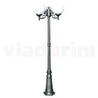 200 cm high street lamp in Acrylic and Anthracite Aluminum Made in Italy - Trovaantracite Viadurini