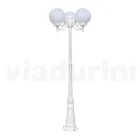 200 cm tall street lamp in white acrylic and aluminum made in Italy - Trovabianco Viadurini