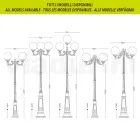 200 cm tall street lamp in white acrylic and aluminum made in Italy - Trovabianco Viadurini