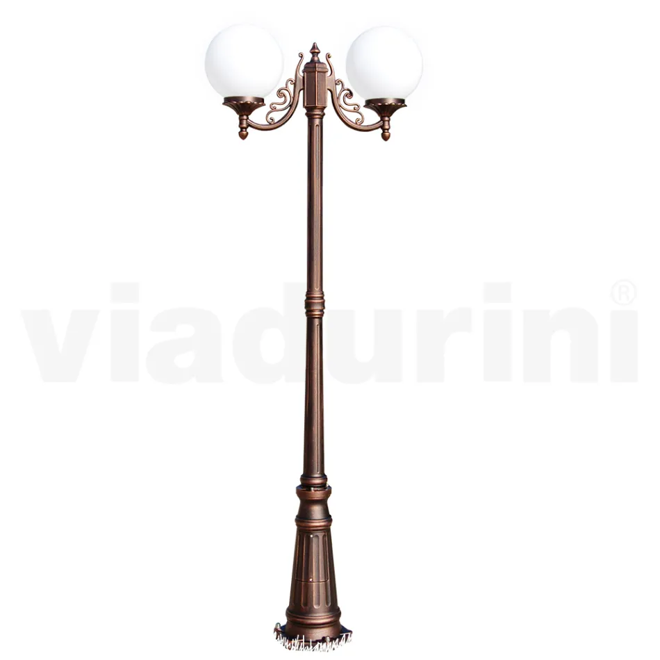 200 cm high street lamp in black acrylic and aluminum made in Italy - Trovanero Viadurini