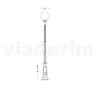 208 cm tall street lamp in Acrylic and Anthracite Aluminum Made in Italy - Trovaantracite Viadurini