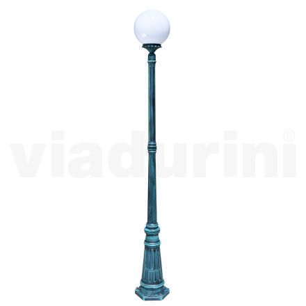 208 cm tall street lamp in black acrylic and aluminum made in Italy - Trovanero Viadurini