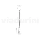 208 cm tall street lamp in black acrylic and aluminum made in Italy - Trovanero Viadurini