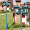 211 cm tall garden lamp in glass and 5 aluminum finishes - Pinako