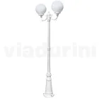 212 cm tall street lamp in white acrylic and aluminum made in Italy - Trovabianco Viadurini