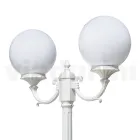 212 cm tall street lamp in white acrylic and aluminum made in Italy - Trovabianco Viadurini