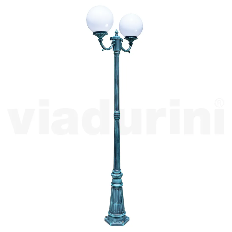 212 cm tall street lamp in black acrylic and aluminum made in Italy - Trovanero Viadurini