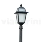 214 cm tall garden lamp in Anthracite Aluminum and Sandblasted Glass - Elric Viadurini