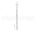 214 cm tall street lamp in Anthracite Glass and Aluminum Made in Italy - Scintilla Viadurini