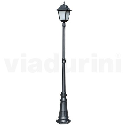 214 cm tall street lamp in Anthracite Glass and Aluminum Made in Italy - Scintilla Viadurini