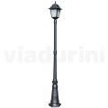 214 cm tall street lamp in Anthracite Glass and Aluminum Made in Italy - Scintilla