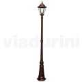 215 cm tall garden lamp in glass and 5 aluminum finishes - Pinako