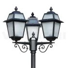 Garden lamppost 219 cm high in Anthracite Aluminum and Sandblasted Glass - Elric Viadurini