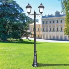 219 cm tall street lamp in Anthracite Glass and Aluminum Made in Italy - Scintilla Viadurini