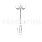 230 cm high street lamp in Acrylic and Anthracite Aluminum Made in Italy - Trovaantracite Viadurini