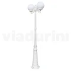 230 cm high street lamp in white acrylic and aluminum made in Italy - Trovabianco Viadurini
