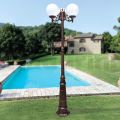230 cm high street lamp in black acrylic and aluminum made in Italy - Trovanero
