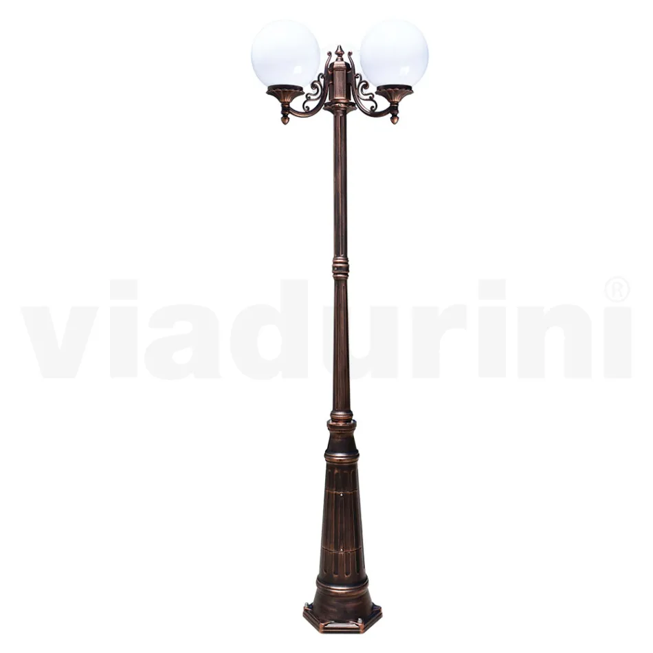 230 cm high street lamp in black acrylic and aluminum made in Italy - Trovanero Viadurini