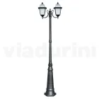 Garden lamppost 238 cm high in Anthracite Aluminum and Sandblasted Glass - Elric Viadurini