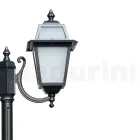 Garden lamppost 238 cm high in Anthracite Aluminum and Sandblasted Glass - Elric Viadurini