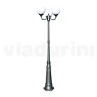 242 cm tall street lamp in Acrylic and Anthracite Aluminum Made in Italy - Trovaantracite Viadurini