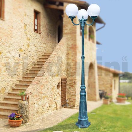 242 cm tall street lamp in black acrylic and aluminum made in Italy - Trovanero Viadurini