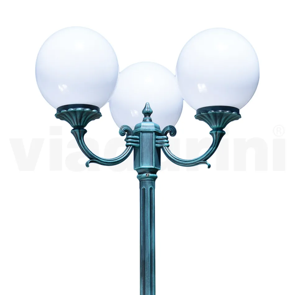 242 cm tall street lamp in black acrylic and aluminum made in Italy - Trovanero Viadurini