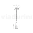 242 cm tall street lamp in black acrylic and aluminum made in Italy - Trovanero Viadurini