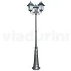 249 cm tall street lamp in Anthracite Glass and Aluminum Made in Italy - Scintilla Viadurini