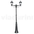 255 cm high street lamp in Anthracite Glass and Aluminum Made in Italy - Scintilla Viadurini
