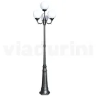 270 cm high street lamp in Acrylic and Anthracite Aluminum Made in Italy - Trovaantracite Viadurini