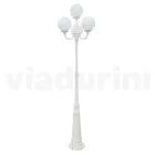 270 cm tall street lamp in white acrylic and aluminum made in Italy - Trovabianco Viadurini