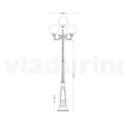 270 cm high street lamp in black acrylic and aluminum Made in Italy - Trovanero Viadurini