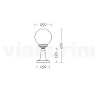 47 cm high street lamp in Acrylic and Anthracite Aluminum Made in Italy - Trovaantracite Viadurini