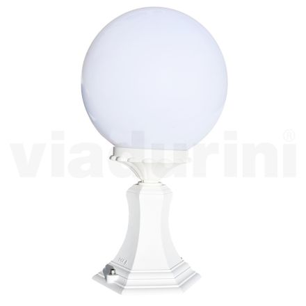 47 cm high street lamp in white acrylic and aluminum made in Italy - Trovabianco Viadurini