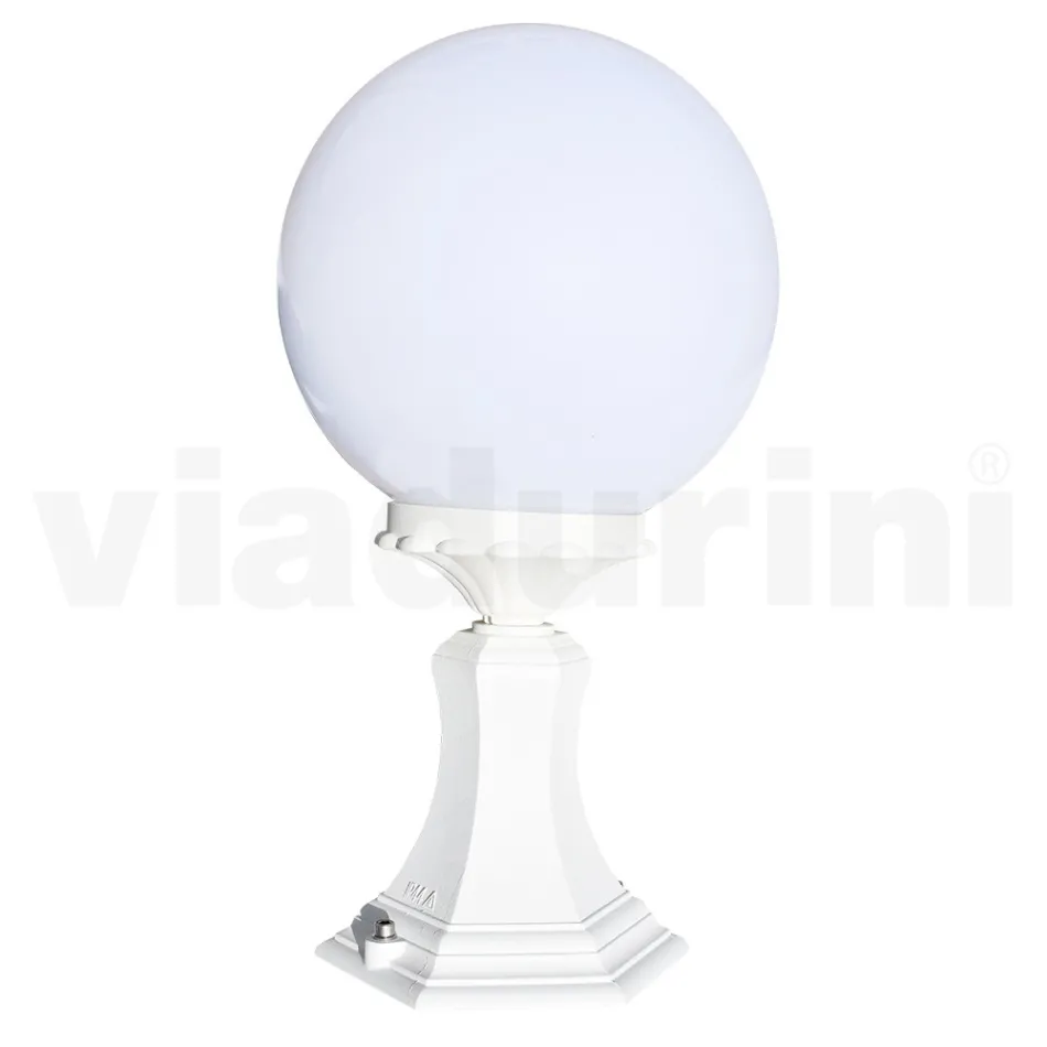 47 cm high street lamp in white acrylic and aluminum made in Italy - Trovabianco Viadurini