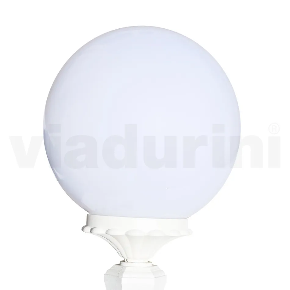 47 cm high street lamp in white acrylic and aluminum made in Italy - Trovabianco Viadurini
