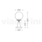 47 cm high street lamp in black acrylic and aluminum made in Italy - Trovanero Viadurini