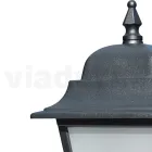 53.5 cm tall street lamp in Anthracite Glass and Aluminum Made in Italy - Scintilla Viadurini