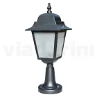 53.5 cm tall street lamp in Anthracite Glass and Aluminum Made in Italy - Scintilla Viadurini